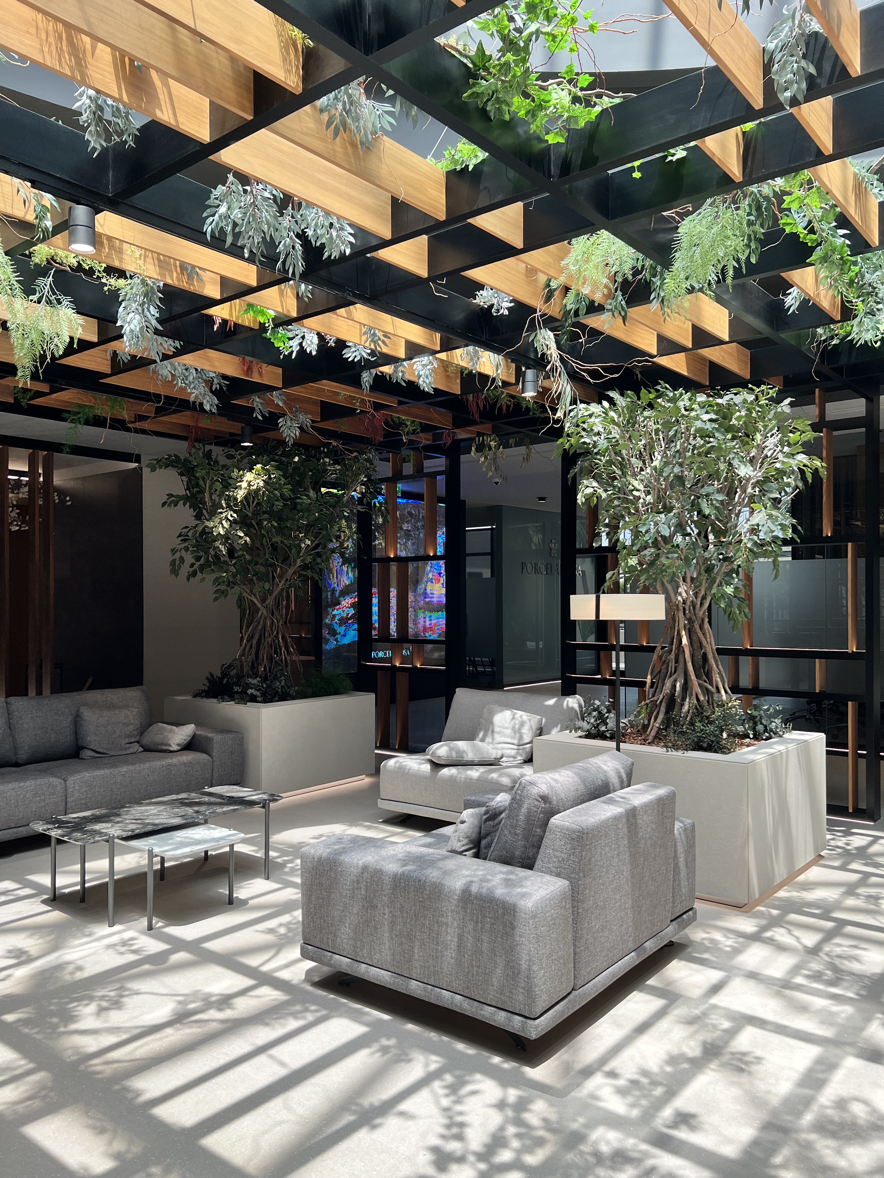Biophilic design at the Porcelanosa showroom, Valencia Spain