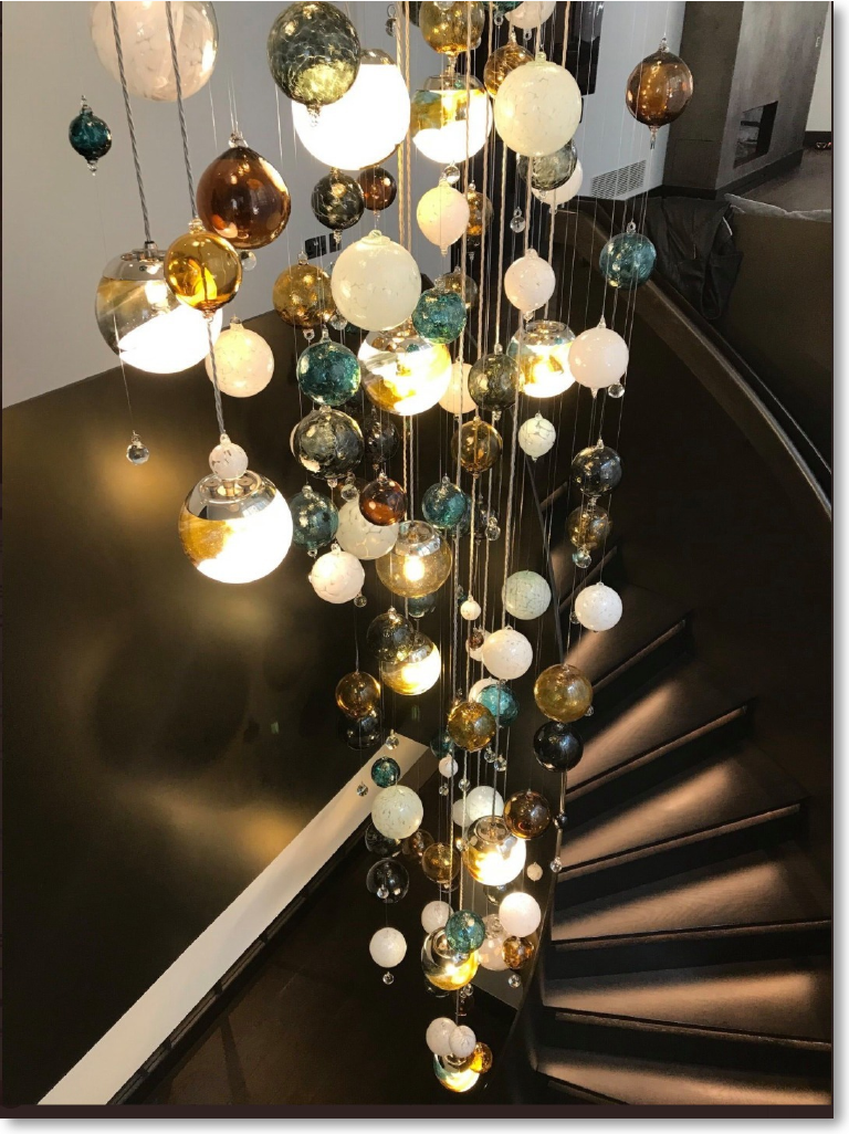 Roast Designs glass chandelier